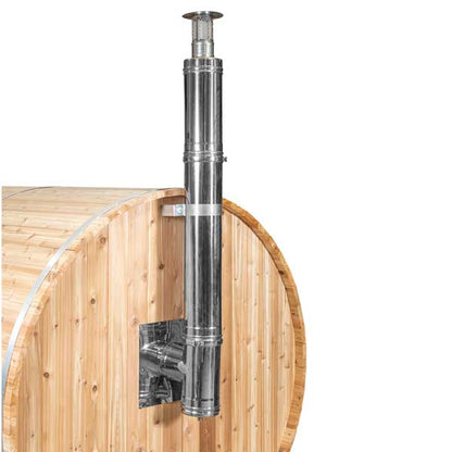 Chimney & Shields with Elbow for out the Back Wall (Huum Heater)