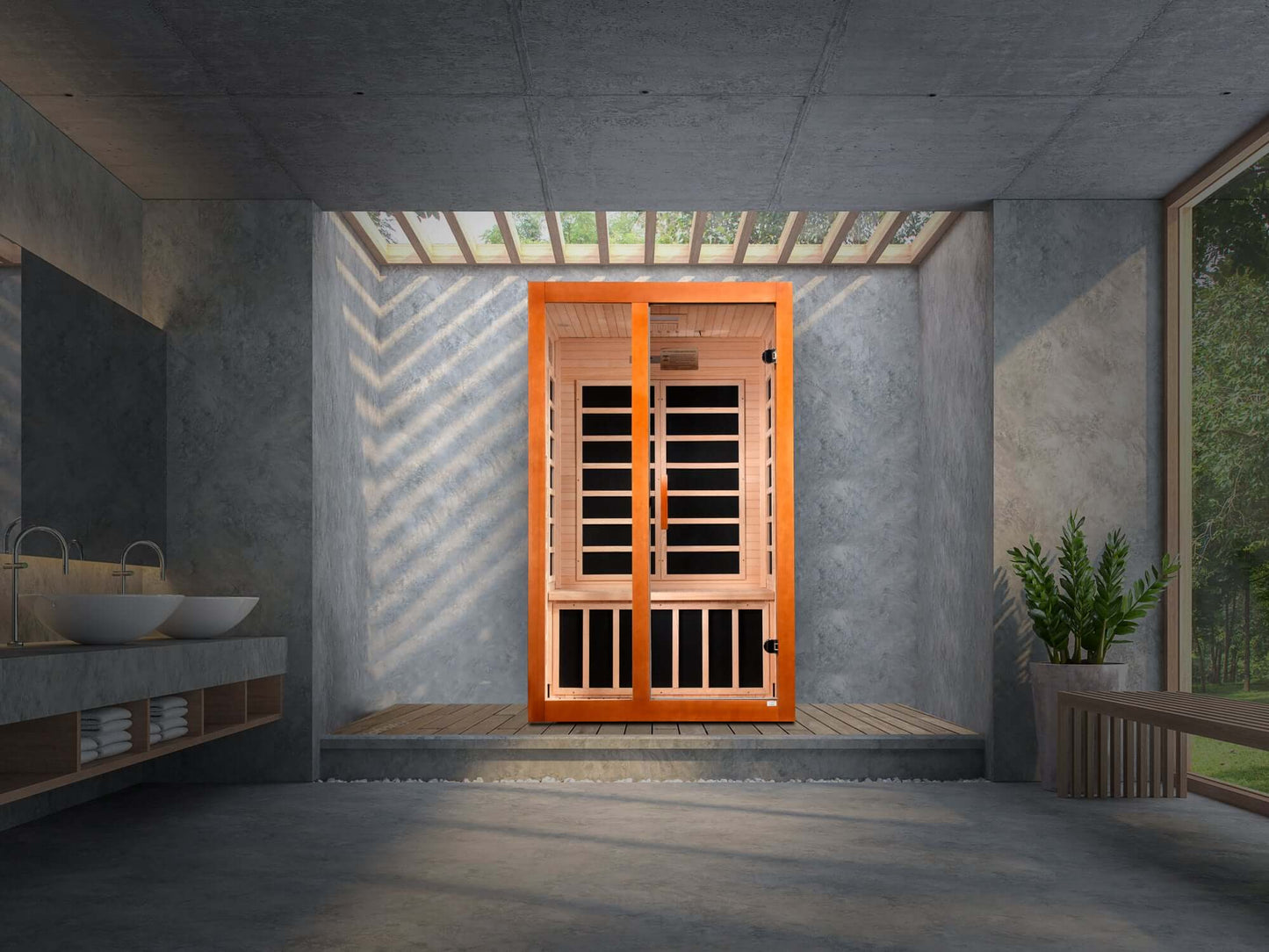 Dynamic "Santiago Elite" Ultra Low EMF FAR Infrared Sauna (2 Person)