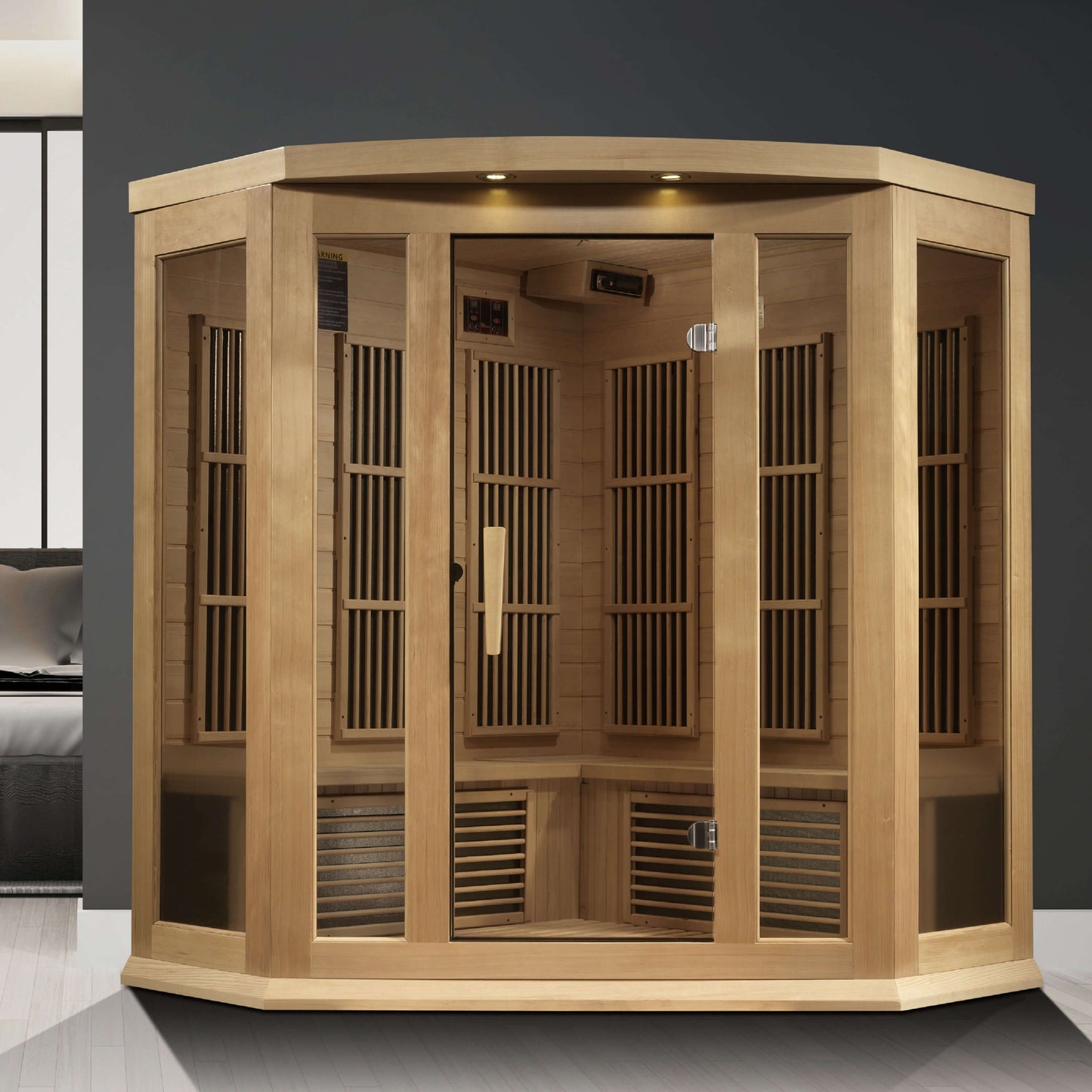 Maxxus "Chaumont Edition" Near Zero EMF FAR Infrared Sauna (3 Person Corner Unit)