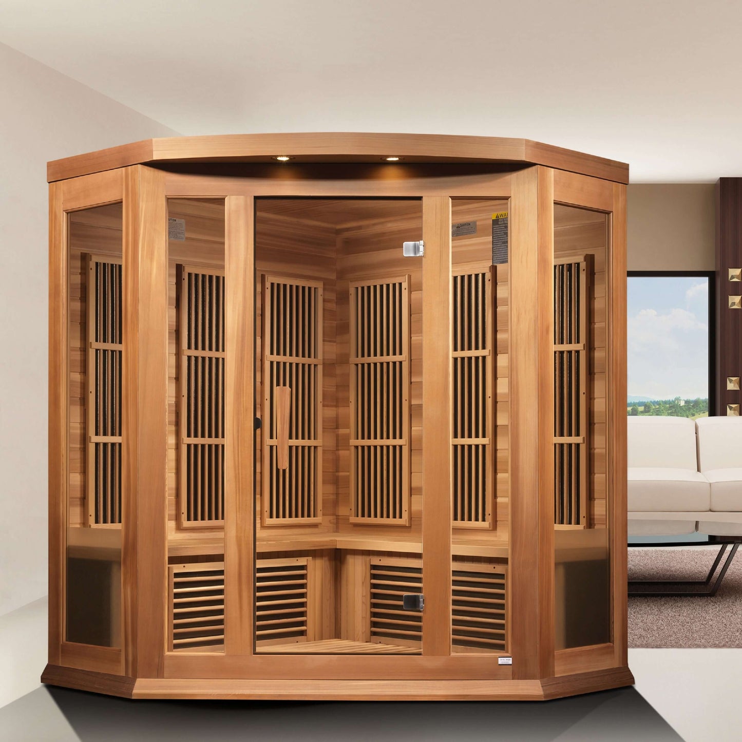 Maxxus Low EMF FAR Infrared Sauna (3 Person Corner Unit)