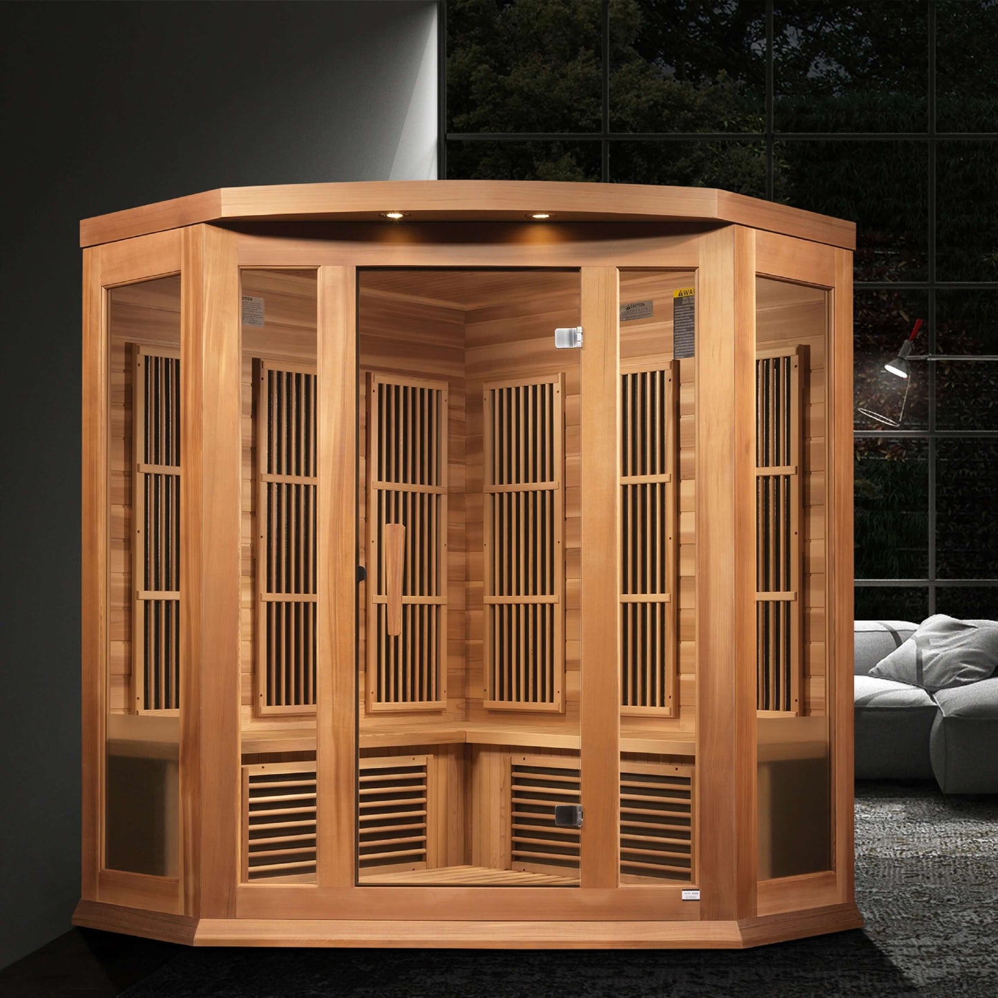 Maxxus "Chaumont Edition" Near Zero EMF FAR Infrared Sauna (3 Person Corner Unit)